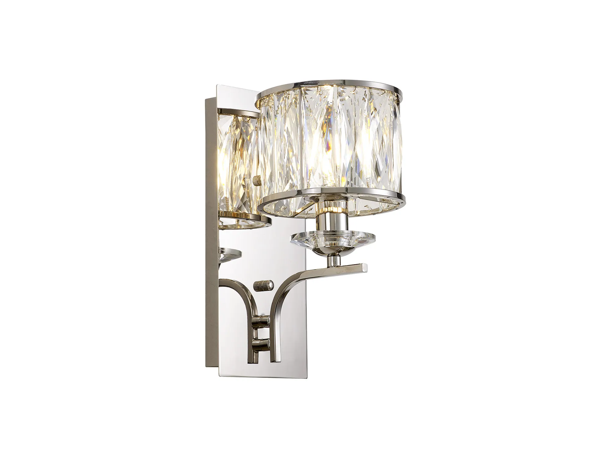IL31821  Vivienne Crystal Wall Lamp 1 Light Polished Nickel